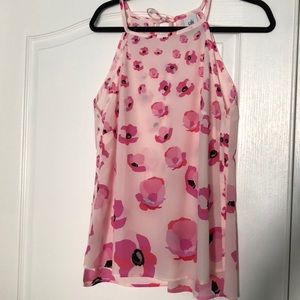 Pink floral tank